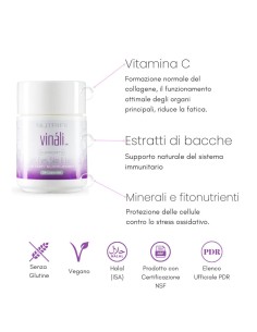 Integratore antiossidante Vinali Nutrifii, favorisce il dimagrimento naturale e protegge pelle, occhi e sistema immunitario. 2